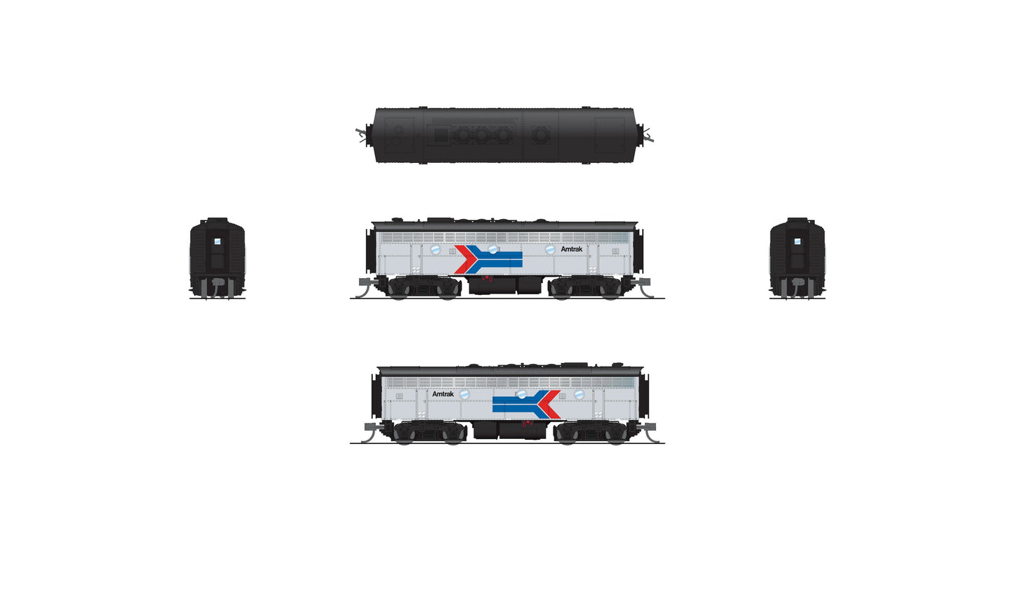 Broadway Limited 9240 N Amtrak Phase I EMD F7 AB Diesel Locomotive #103, #153