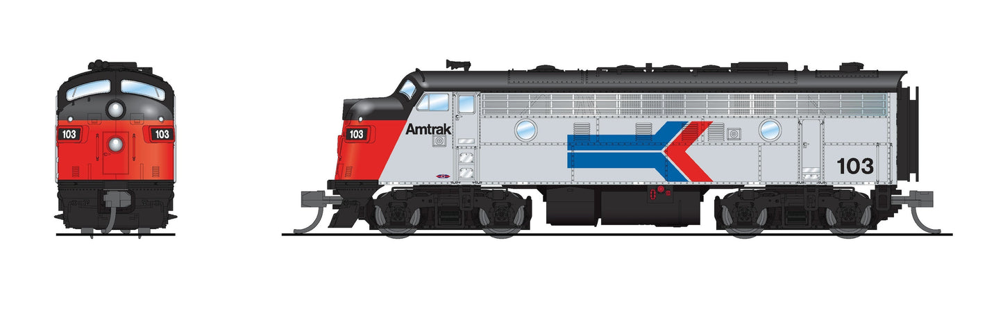 Broadway Limited 9240 N Amtrak Phase I EMD F7 AB Diesel Locomotive #103, #153