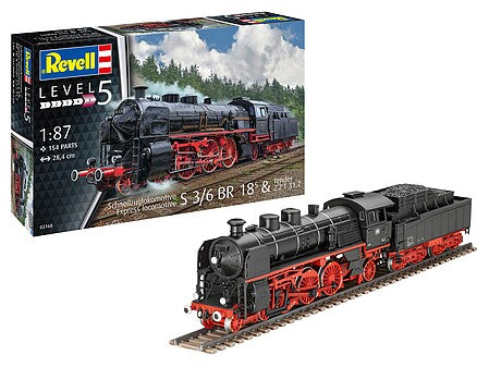 Revell of Germany 02168 1:87 S3/6 BR18(5) Express Locomotive & 2'2'T Tender Kit