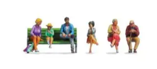 Noch 44521 Z Sitting People Figure (Set of 6)