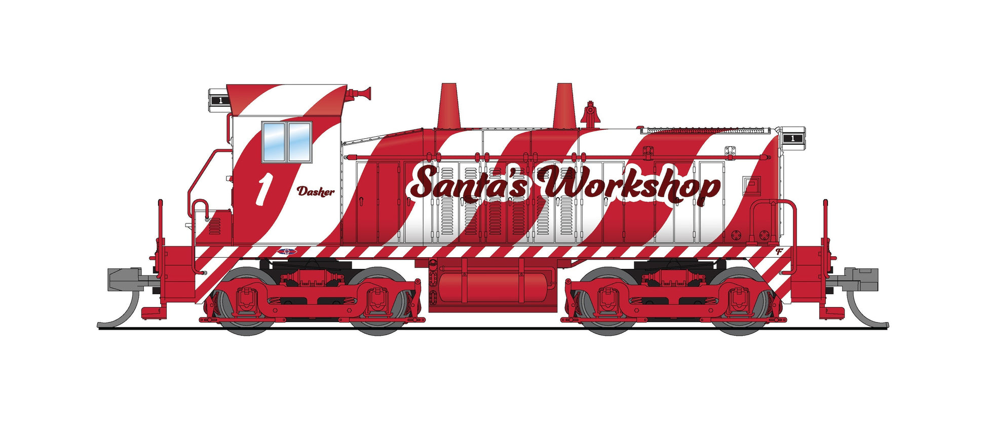 Broadway Limited 9354 N Santa's Workshop SW7 Diesel Switcher Sound/DC/DCC #1