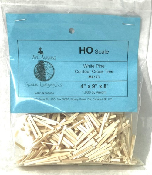 Mt. Albert MA173 HO Scale Unpainted Wood Contour Cross Ties 4