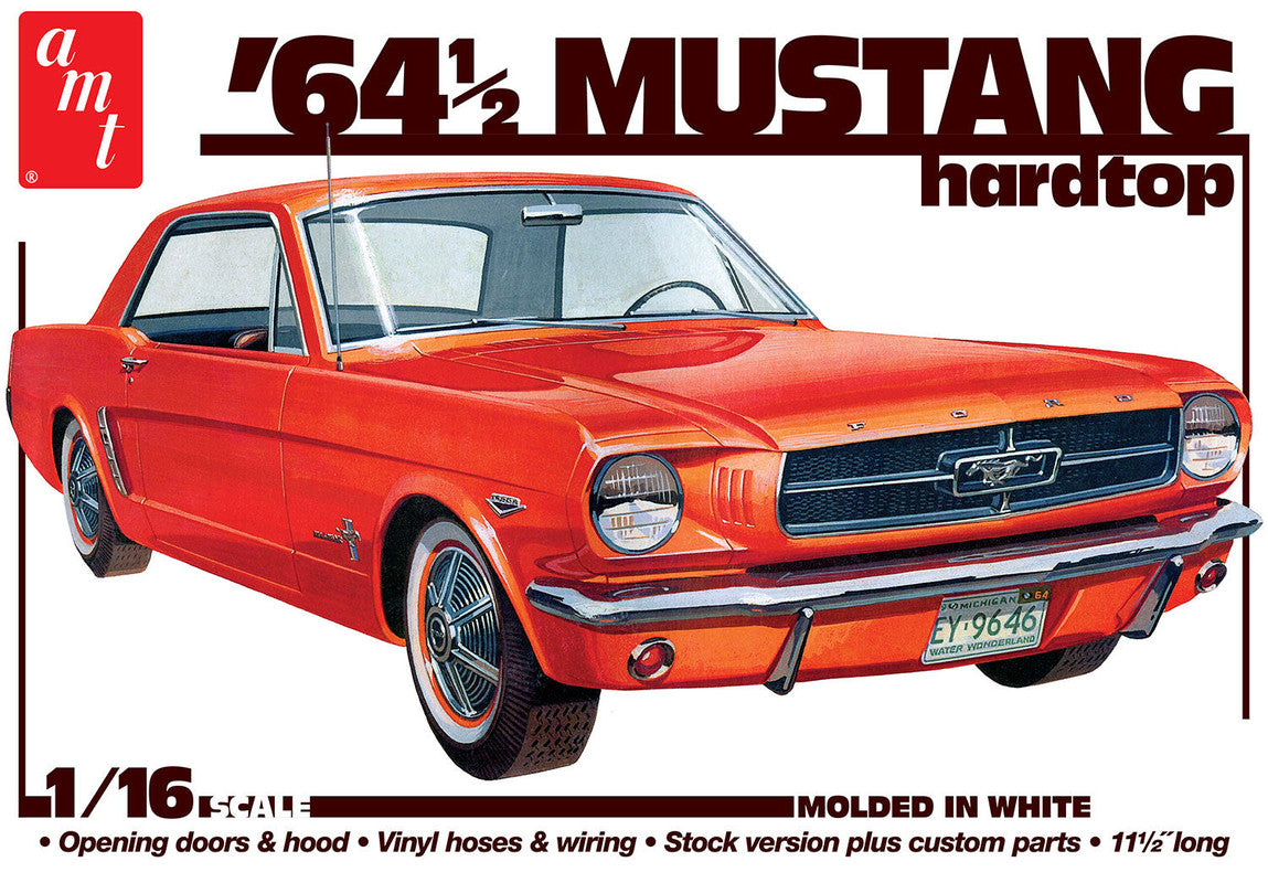 AMT 1461 1:16 1964.5 Ford Mustang Coupe 60th Anniversary Plastic Model Kit