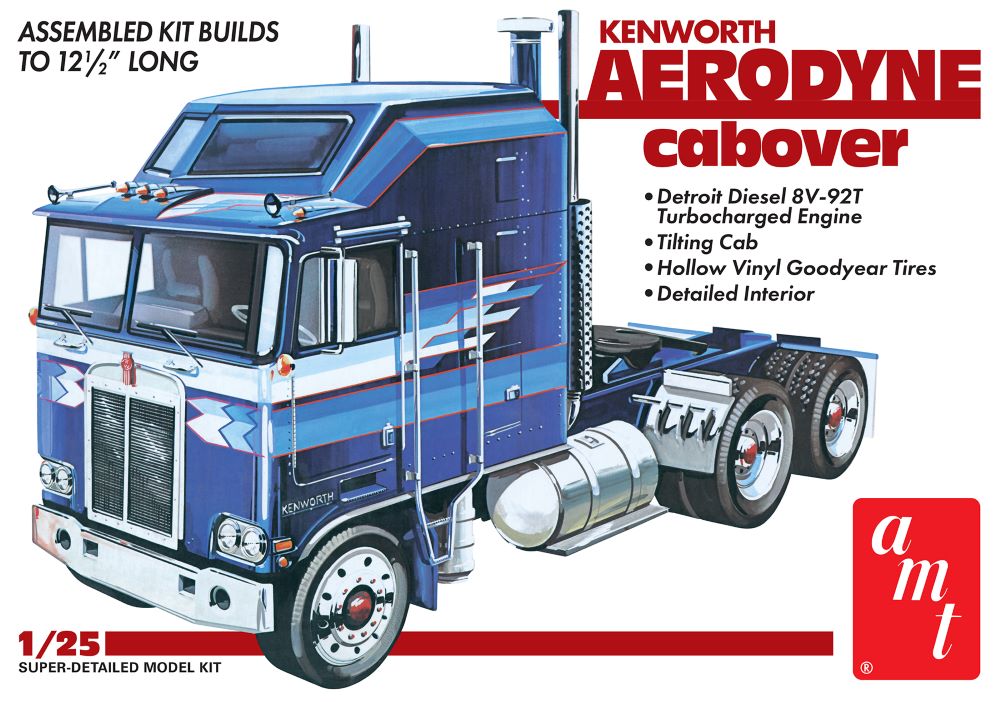 AMT 1463 1:25 Kenworth Aerodyne Cabover Truck Plastic Model Kit