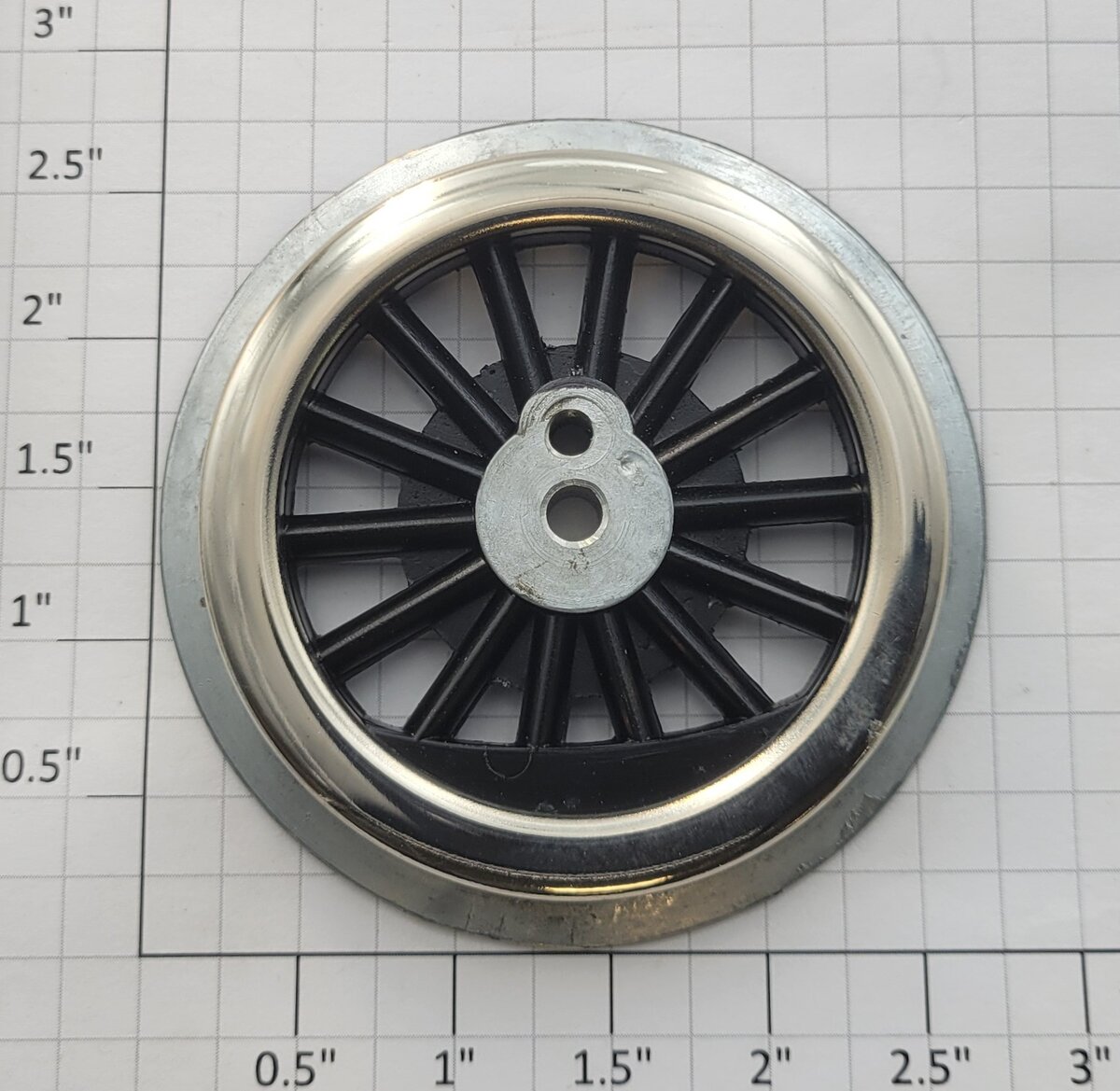 Lionel 400E-95 Black Spoked 2-3/4" Std. Gauge Steam Loco Plain Wheel