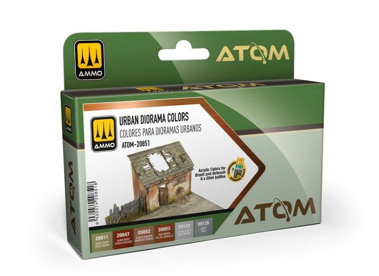 Mig Jimenez 20851 Atom: Urban Diorama Acrylic Paints (Set of 6)
