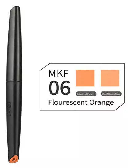 Dspiae MKF-06 Fluorescent Orange Eco-friendly Water-based Soft Head Marker