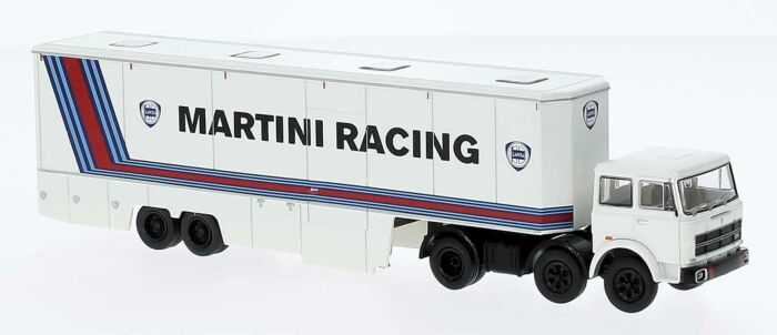 Brekina Automodelle 58577 HO Martini Racing '77 Fiat 691 Tractor w/Trailer