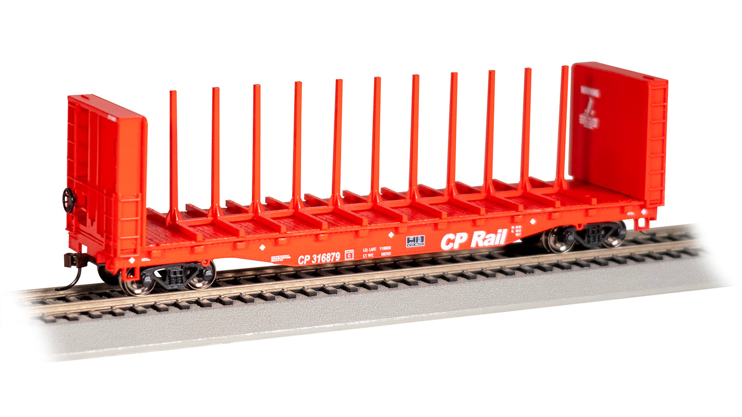Bachmann 12907 HO CP Rail 52' Center-Beam Flatcar #316879