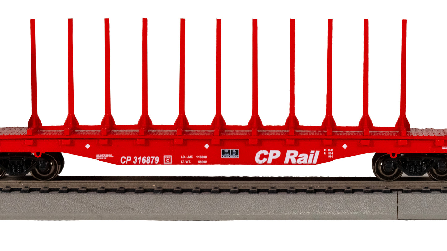 Bachmann 12907 HO CP Rail 52' Center-Beam Flatcar #316879