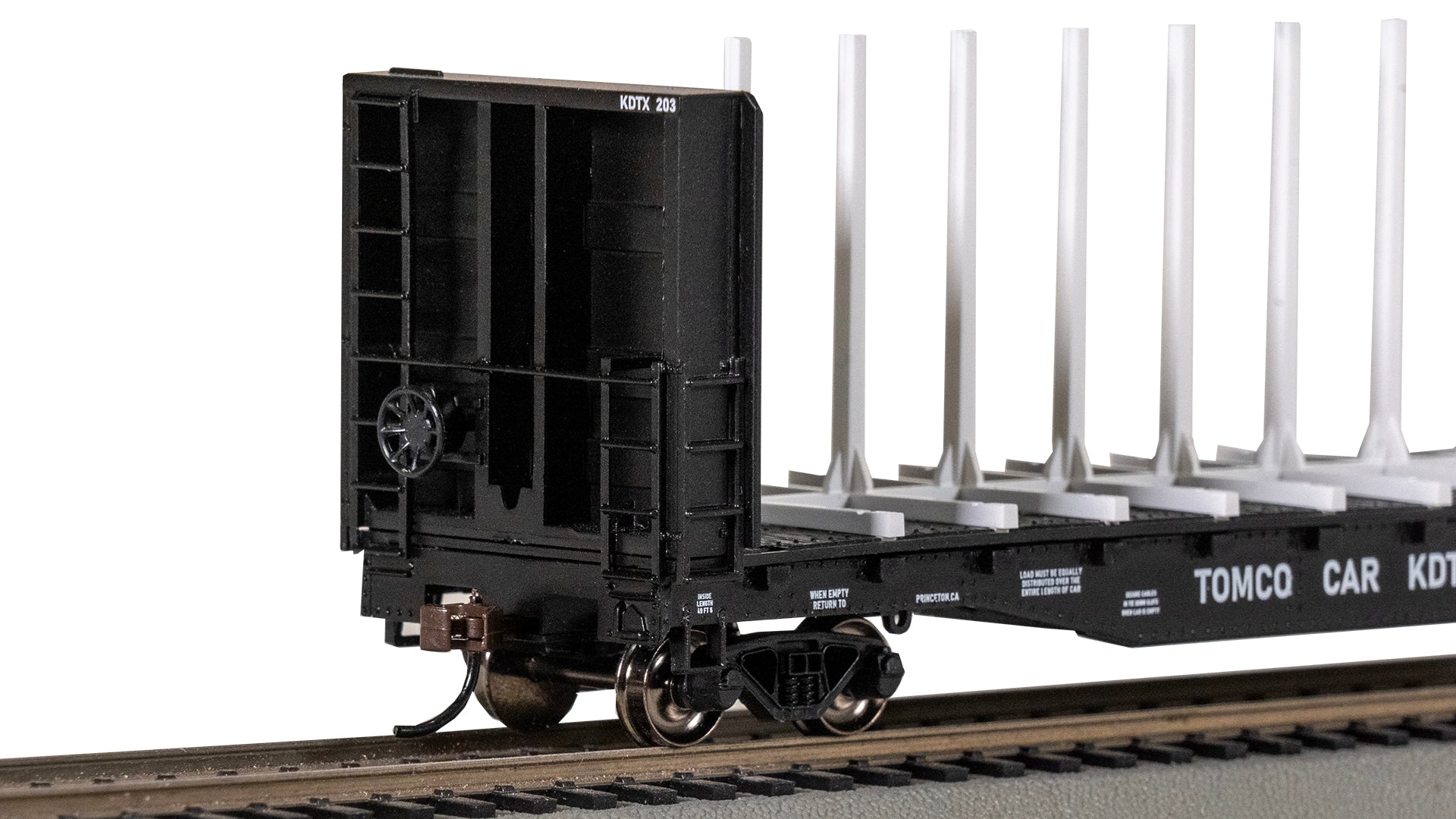 Bachmann 12908 HO Tomco Car 52' Center-Beam Flatcar #203