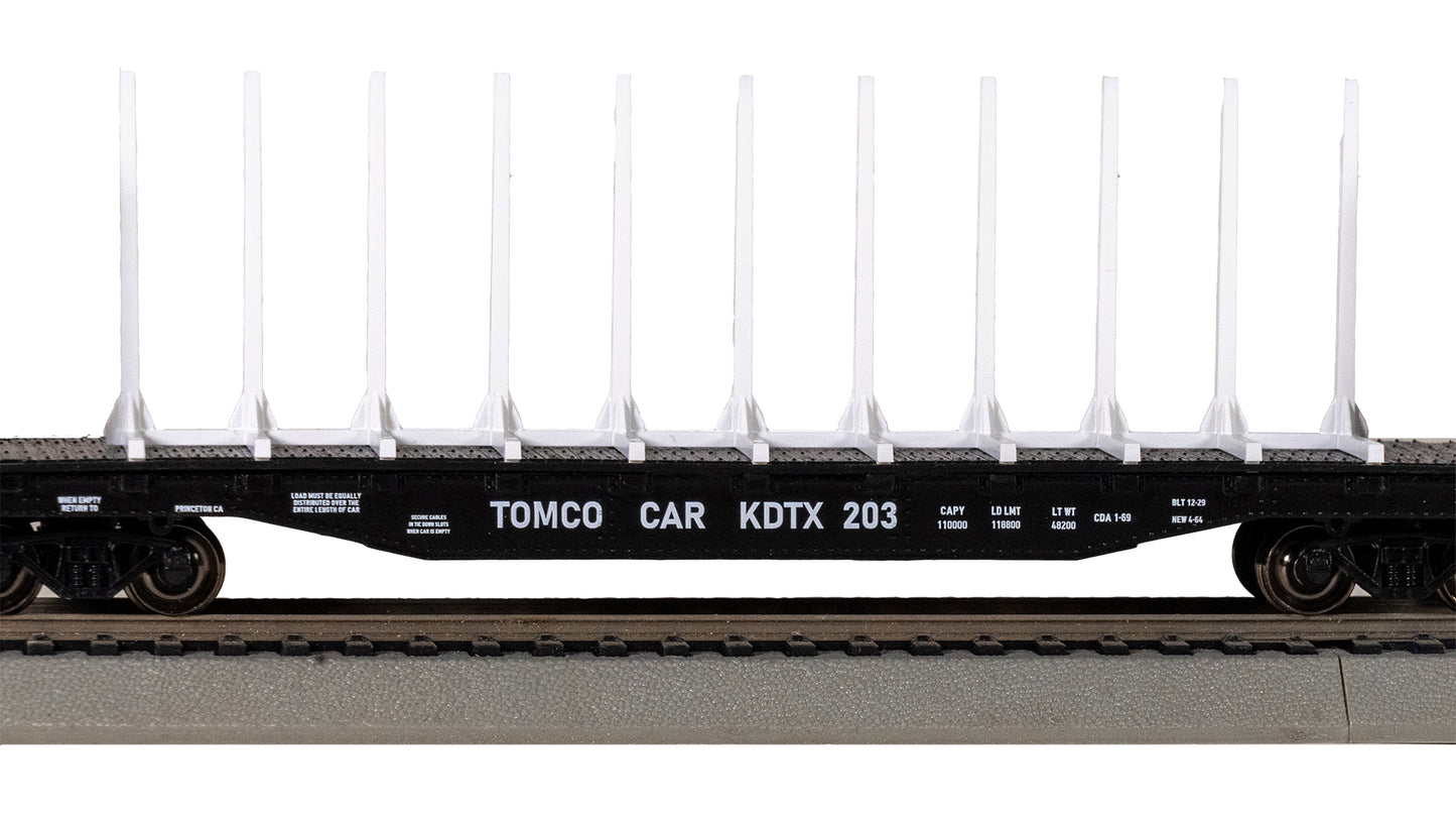 Bachmann 12908 HO Tomco Car 52' Center-Beam Flatcar #203