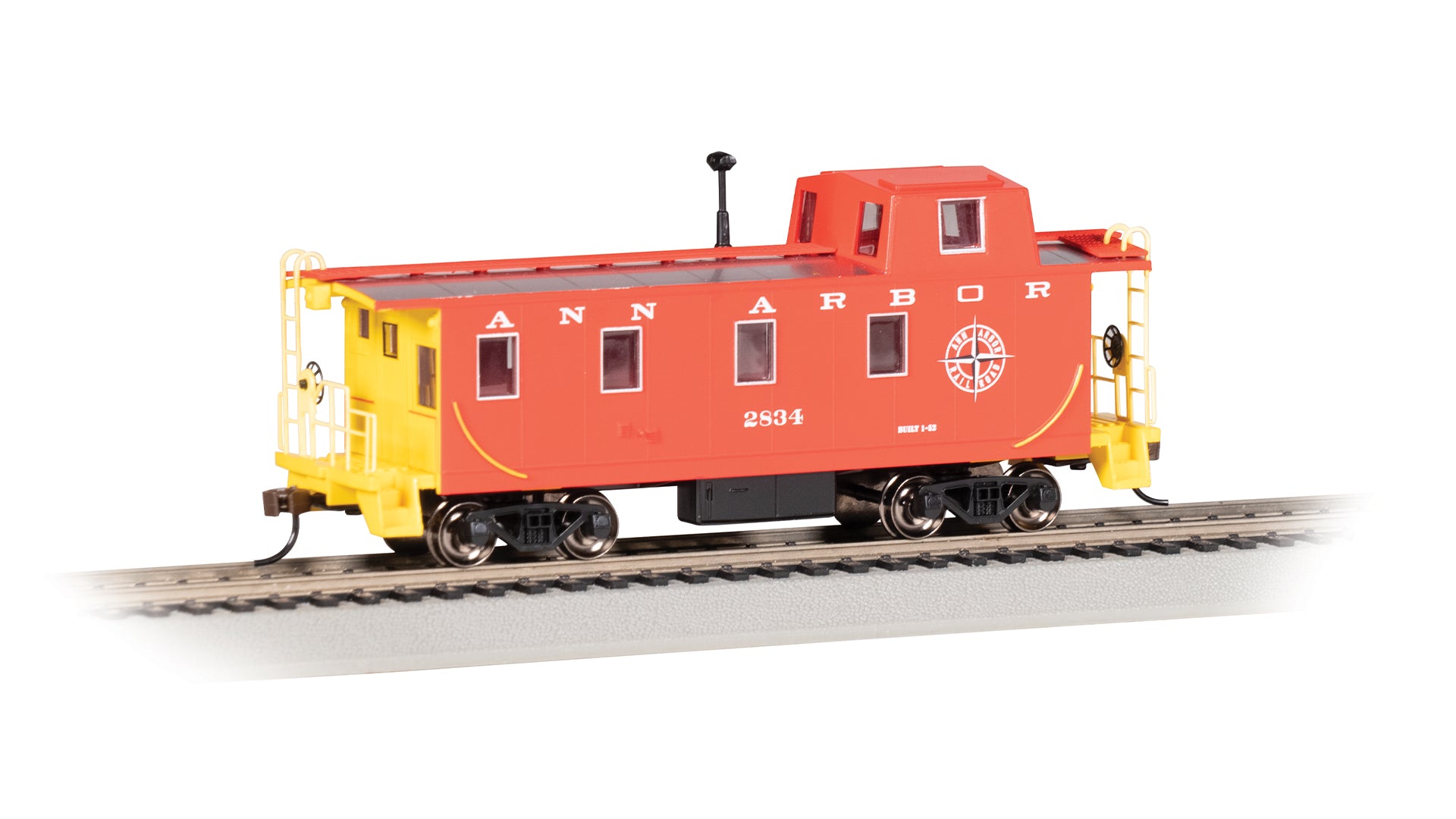 Bachmann 14009 HO Ann Arbor Off-set Cupola Caboose #2834