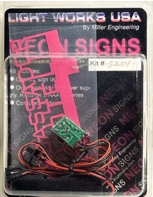 Miller Engineering 5201 HO Pink Ambassador Hotel Light Works USA Kit