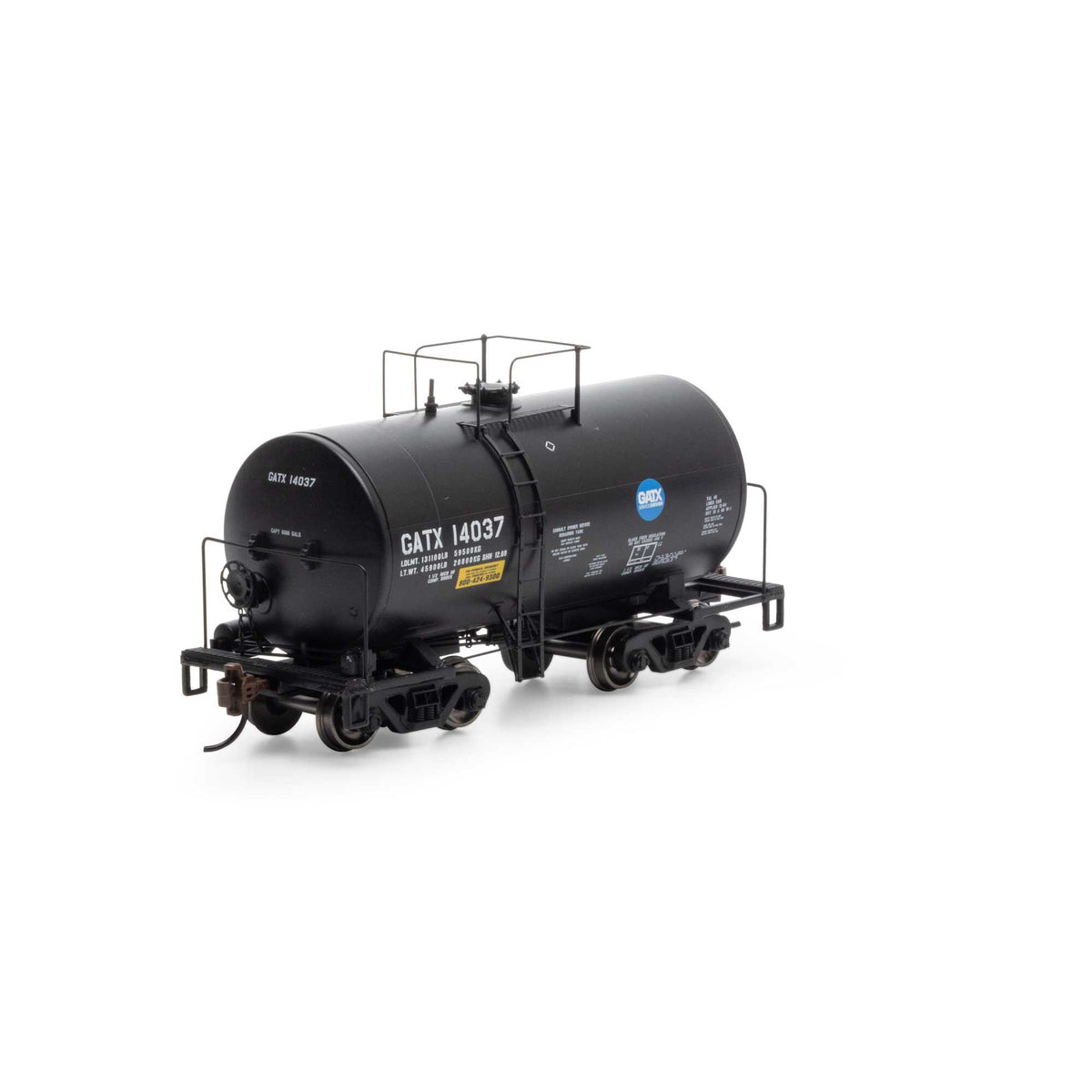 Athearn 97185 HO Scale GATX Corporation 30' NACC 8,000-Gallon Tank Car #14037