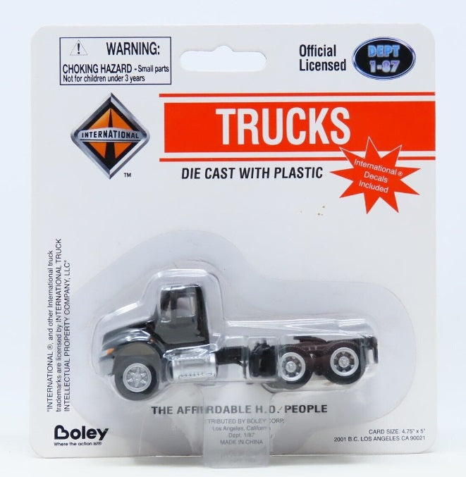 Boley 4101-3 HO Scale Black Dept 1-87 International Semi Tractor Truck