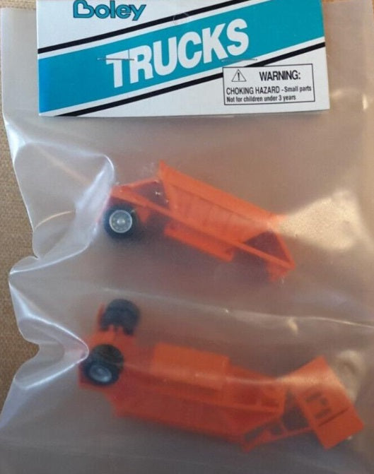 Boley 2072-99 HO Scale Orange Twin Bottom Dump Trailers (Pack of 2)