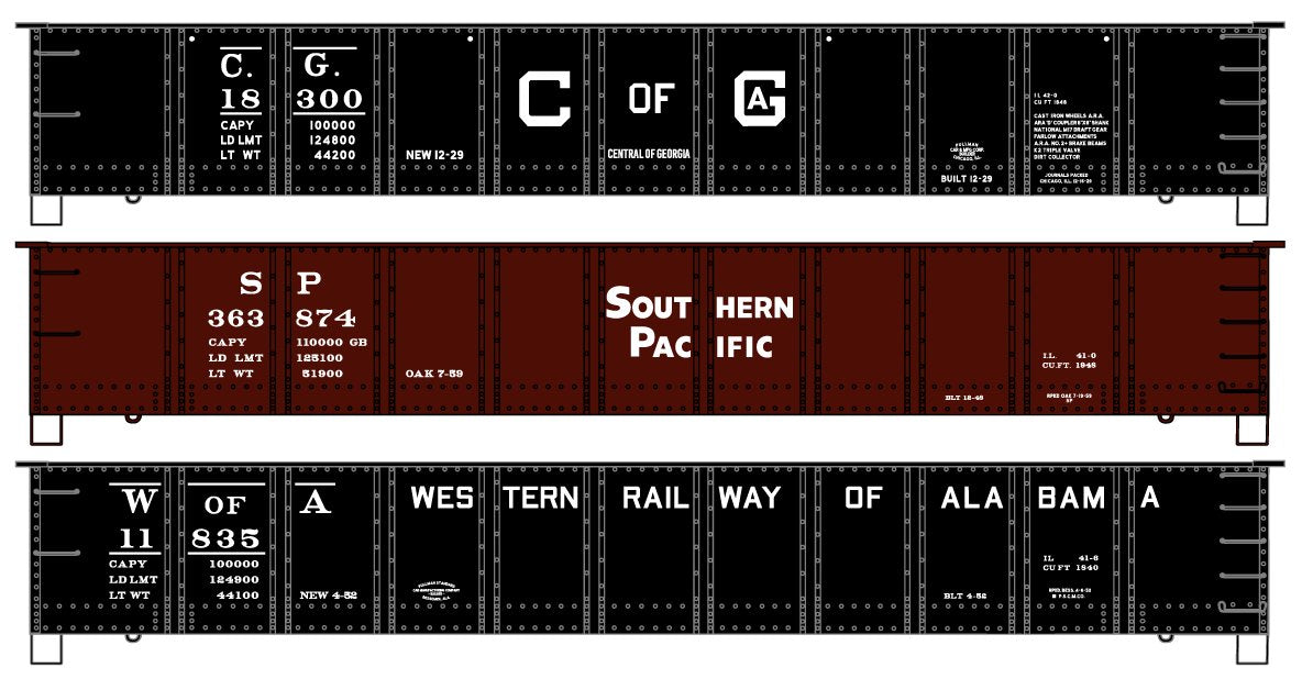 Accurail 8173 HO Southern Road 41' Steel Gondola Kit (Set of 3)