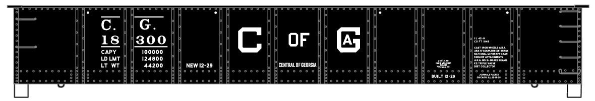Accurail 81731 HO Central of Georgia 41' Gondola Kit
