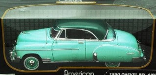 Motormax Toy USA 68891 1:18 Die Cast Mint Green 1950 Chevy Bel Air w/Dark Green
