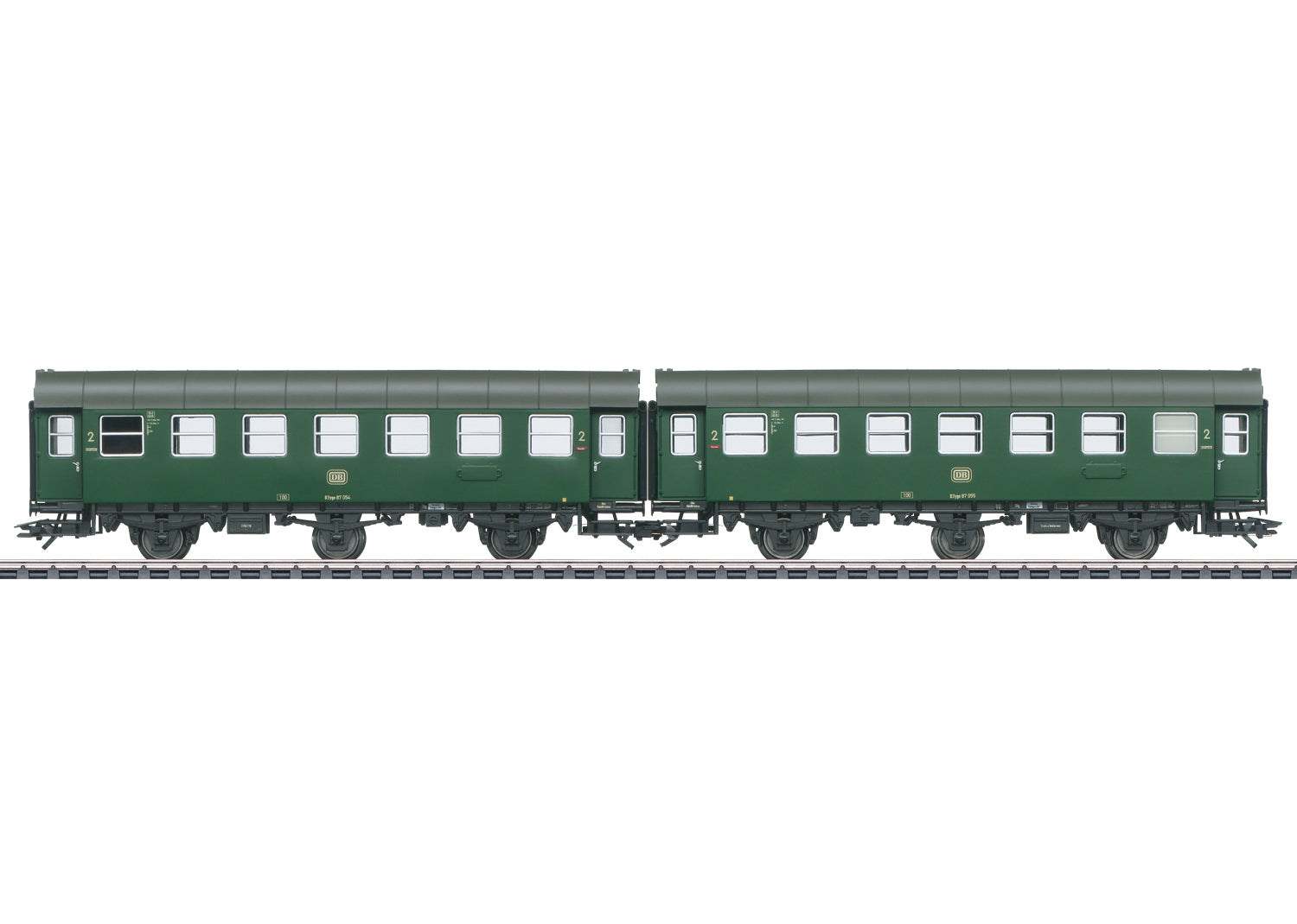 Marklin 43186 HO German Federal Railroad B3yge Rebuild Passenger Car (Set of 2)