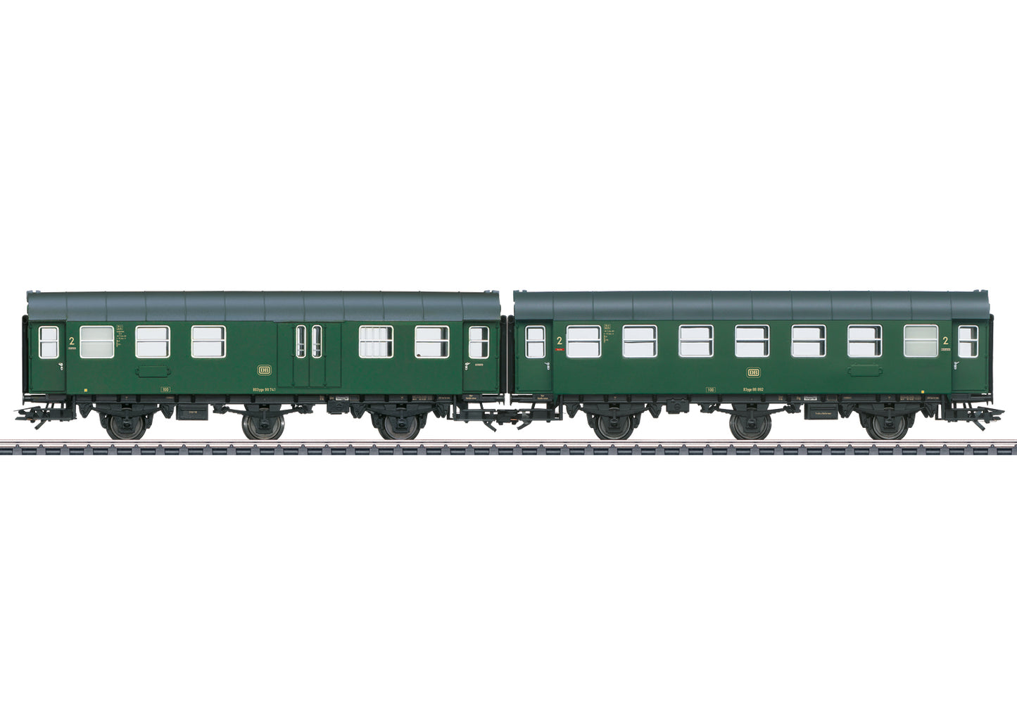 Marklin 43196 HO German Federal Railroad B3yge/BD3yg Passenger Car (Set of 2)