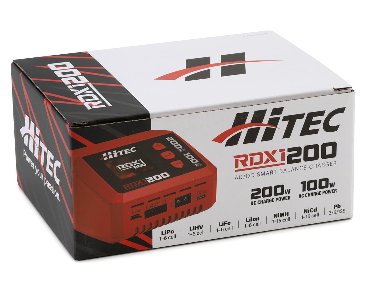 Hitec RCD 44346 RDX1 200 - One Port 200W DC 100W AC Battery Charger