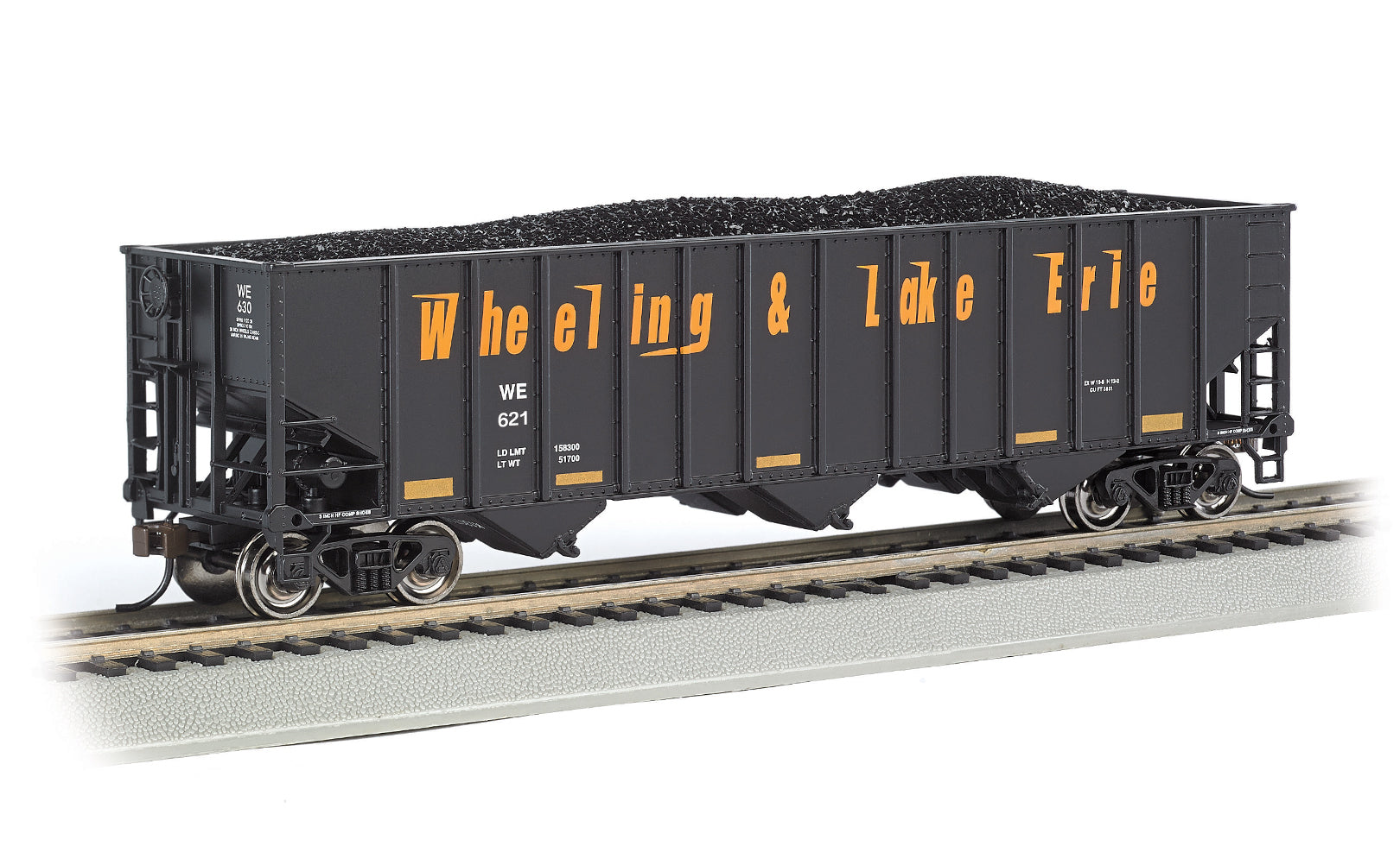 Bachmann 18734 HO Wheeling & Lake Erie Bethlehem Steel 100 Ton 3 Bay Hopper #621 LN/Box