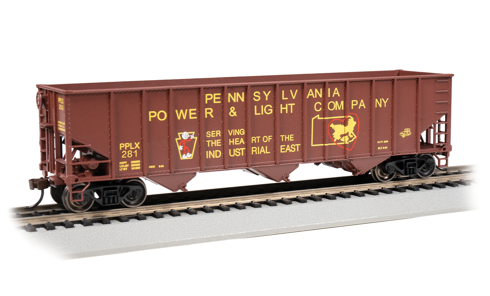 Bachmann 18725 HO PPLX Bethlehem Steel 100-Ton 3-Bay Hopper #281