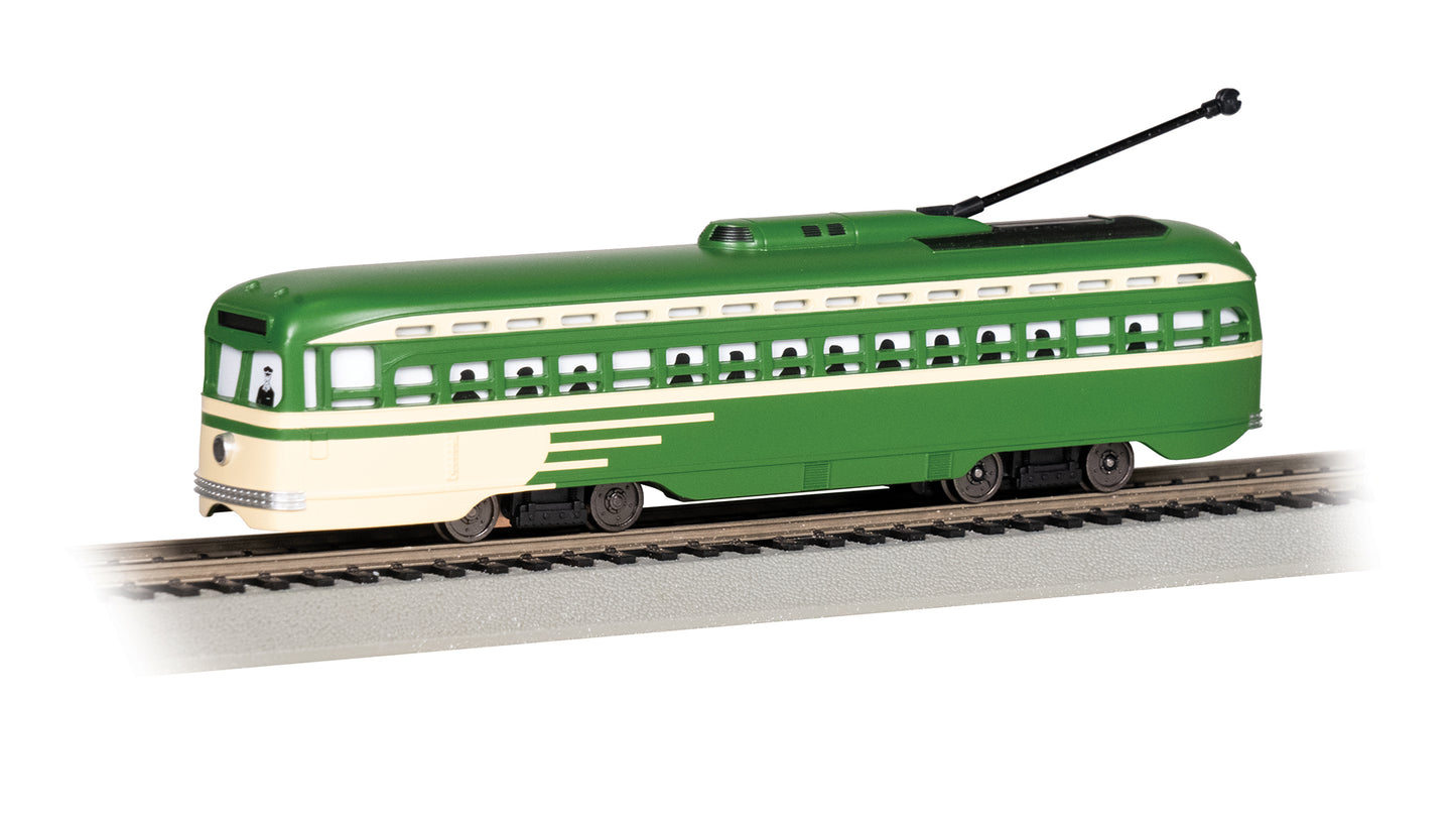 Bachmann 60513 HO Scale Green & Cream PCC Streetcar DCC Ready