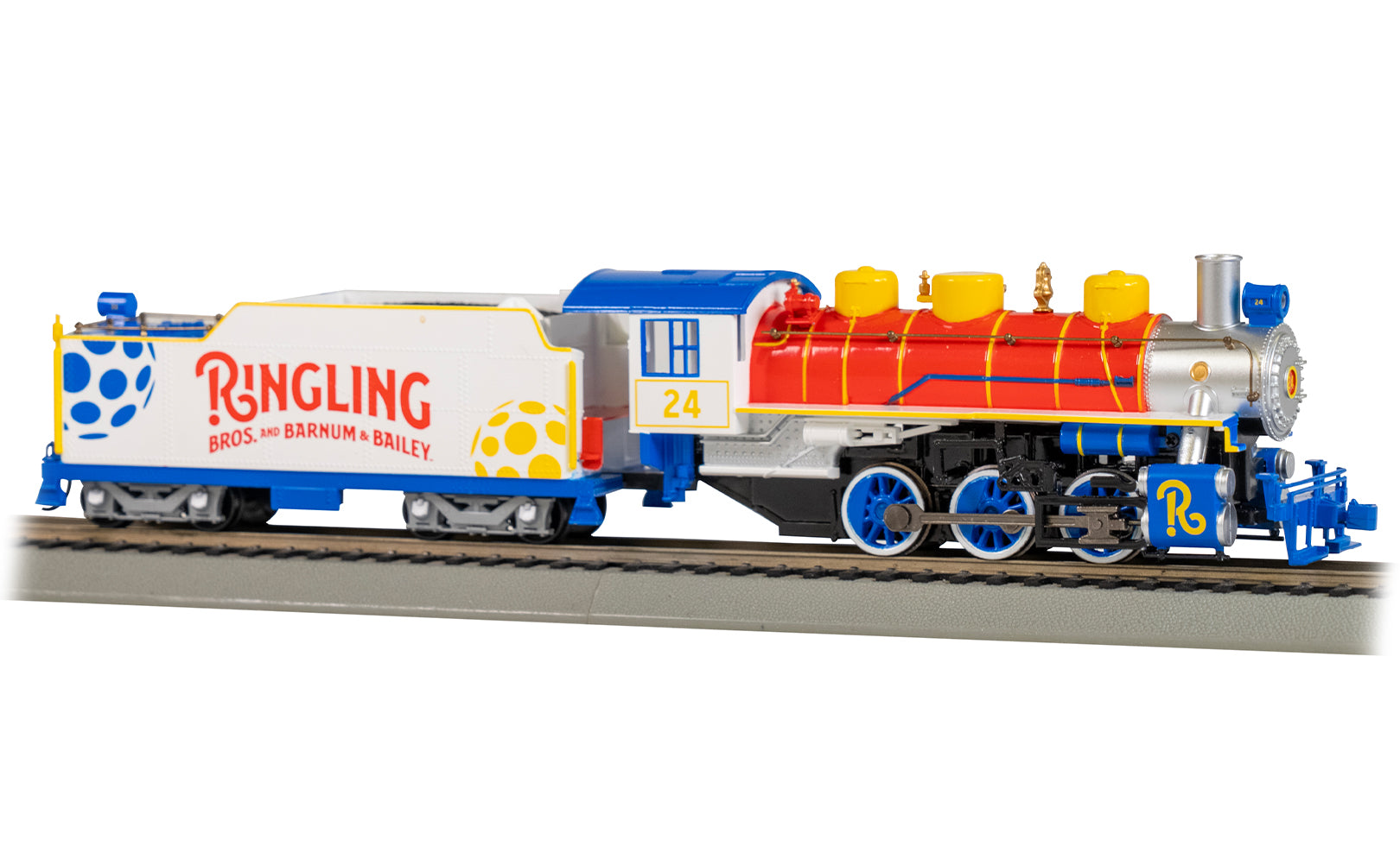 Bachmann 53702 HO Ringling Bros. USRA 0-6-0 Steam Locomotive w/ Tender #24