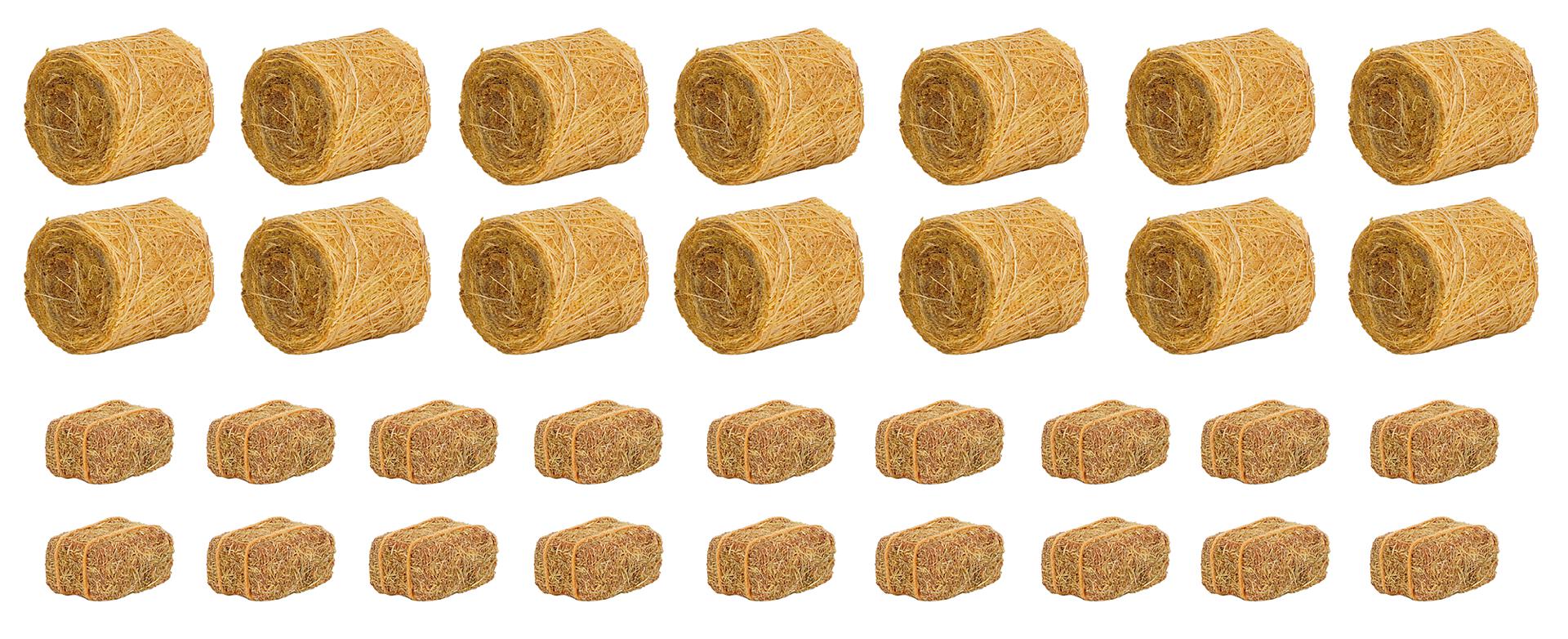 Faller 181286 HO Round & Square Hay Bales (Set of 32)