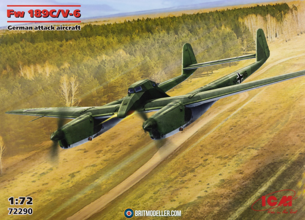 ICM 72290 1:72 German Fw189C/V6 Attack Aircraft Plastic Model Kit