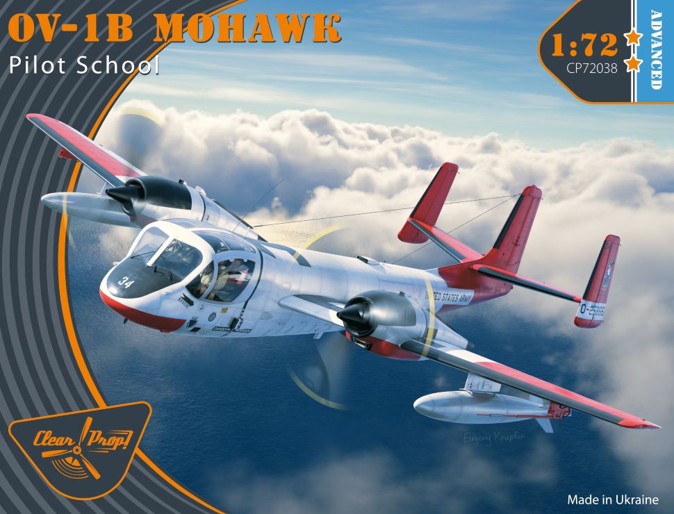 Clear Prop Models 72038 1:72 OV1B Mohawk Pilot School Aircraft Plastic Model Kit