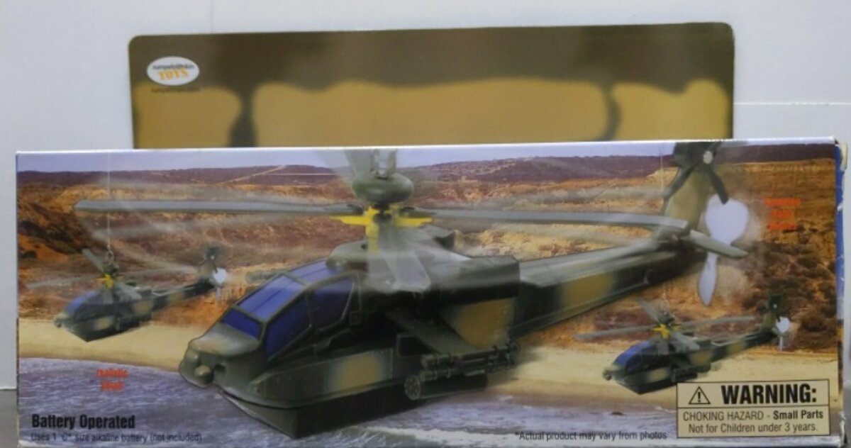 Acme 13-10-107 Apache AH-64D Multi Mission Combat Helicopter Battery Operated