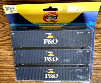 Athearn 02864 HO Ready to Roll 45'' Corrugated Dry Box Container (3 Pack)