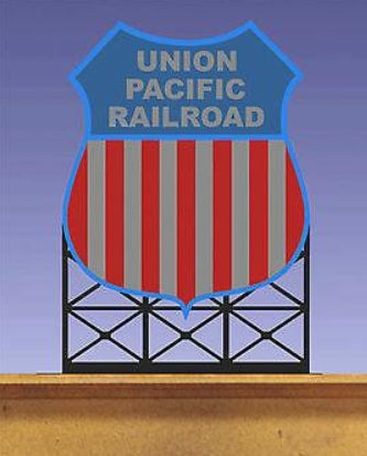 Miller Engineering 88-1801 O/HO Scale Union Pacific Railroad Animated Neon Sign