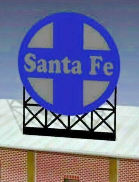 Miller Engineering O/HO Scale Light Works USA Santa Fe Animated Neon Sign