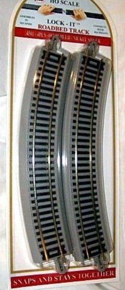 Model Power 4501 HO Lock It Roadbed Track 18" Curved Nickel Silver (Pack of 4)