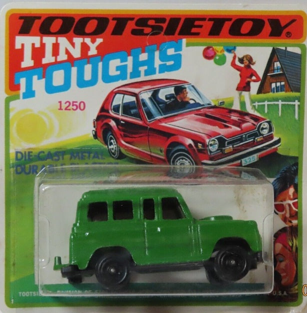 Tootsietoy 1250 Green Car Tiny Toughs Diecast & Durable Plastic
