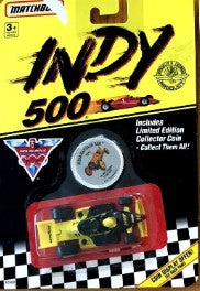 Matchbox 32600 1:64 Diecast Goodyear Indy 500 #11 Car w/Ray Harroun Coin