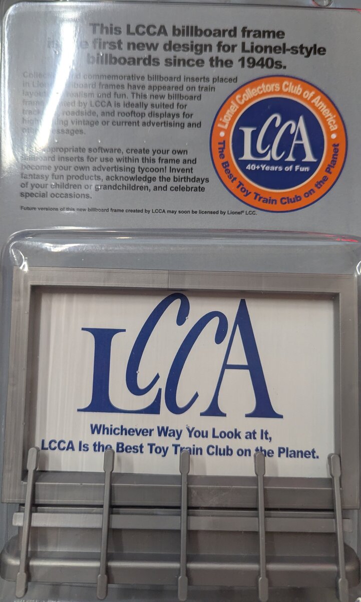 Lionel 2013 O Scale LCCA Billboard Frame