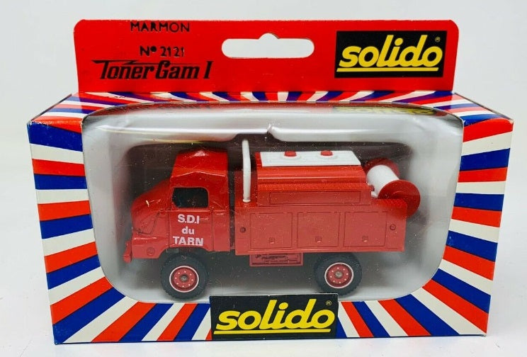 Solido 2121 1:50 Scale Red Toner Gam I S.D.I du Tarn Marmon 4 x 4 Fire Truck
