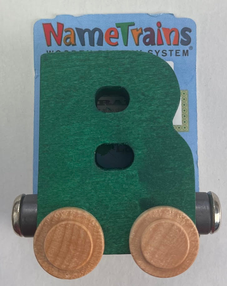 Maple Landmark Inc. 100023 NameTrains "B" Green Wooden Letter Car