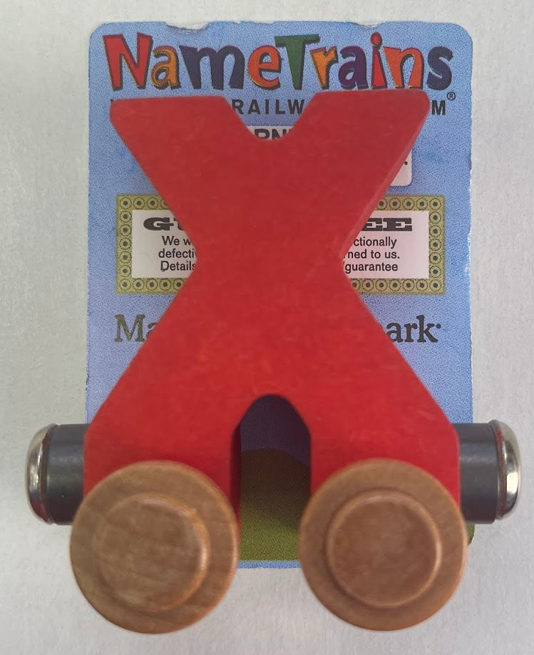 Maple Landmark Inc. 100245 NameTrains "X" Red Wooden Letter Car