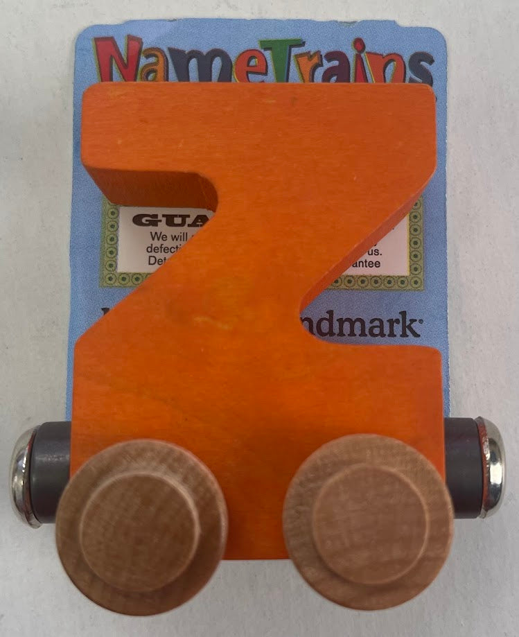 Maple Landmark Inc. 100269 NameTrains "Z" Orange Wooden Letter Car