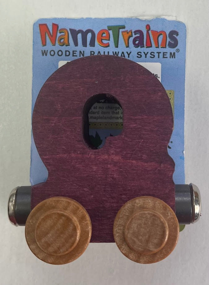 Maple Landmark Inc. 100177 NameTrains "Q" Purple Wooden Letter Car