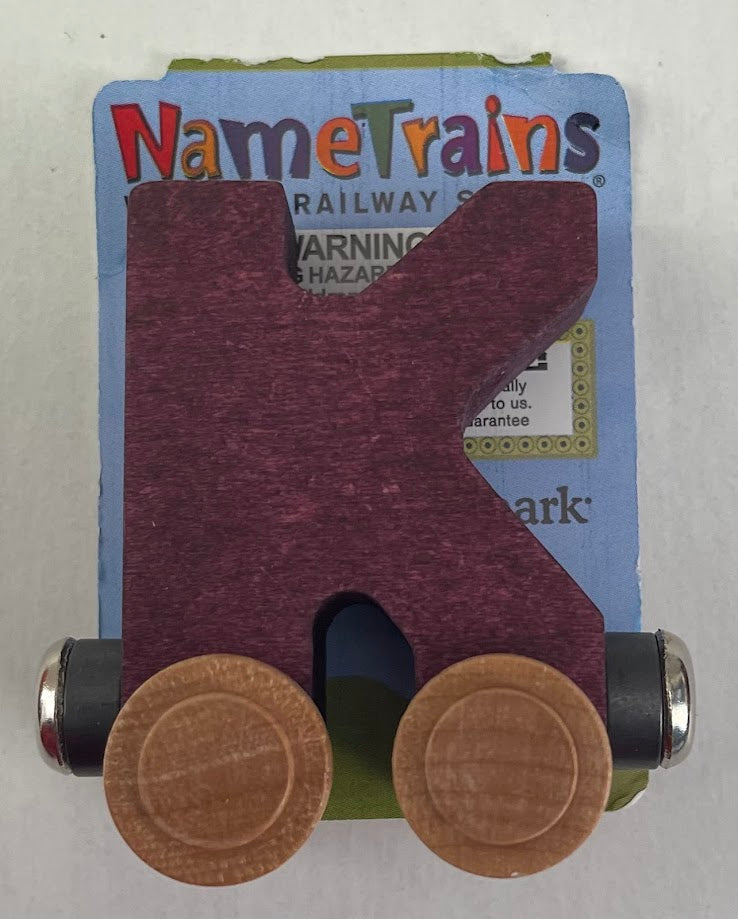 Maple Landmark Inc. 100115 NameTrains "K" Purple Wooden Letter Car
