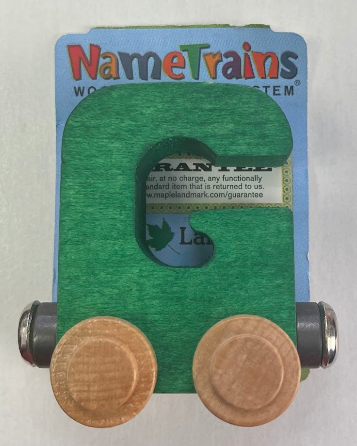 Maple Landmark Inc. 100078 NameTrains "G" Green Wooden Letter Car