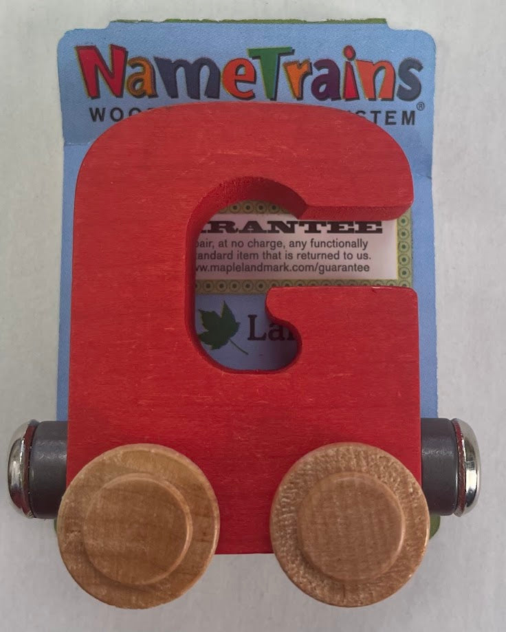 Maple Landmark Inc. 100078 NameTrains "G" Red Wooden Letter Car